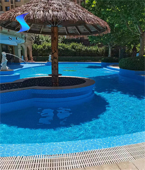 河北唐山室外觀景池膠膜鋪裝完成